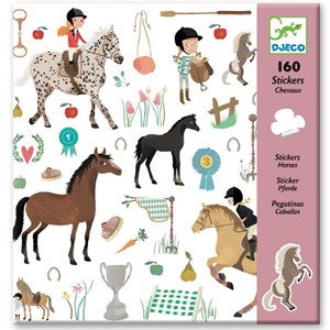 Stickers 4-8y 160pcs les chevaux djeco